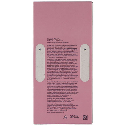 Google Pixel 9a (6.3-inch) Smartphone (GXQ96) Unlocked - 128GB/Peony Cell Phones & Smartphones Google - Simple Cell Bulk Wholesale Pricing - USA Seller
