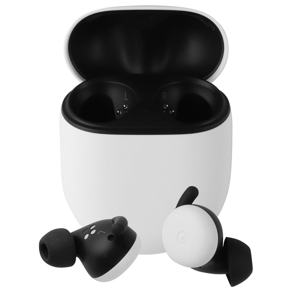 Official Google Pixel Buds - Wireless In-Ear Headphones and Case - Clearly White Portable Audio - Headphones Google - Simple Cell Bulk Wholesale Pricing - USA Seller