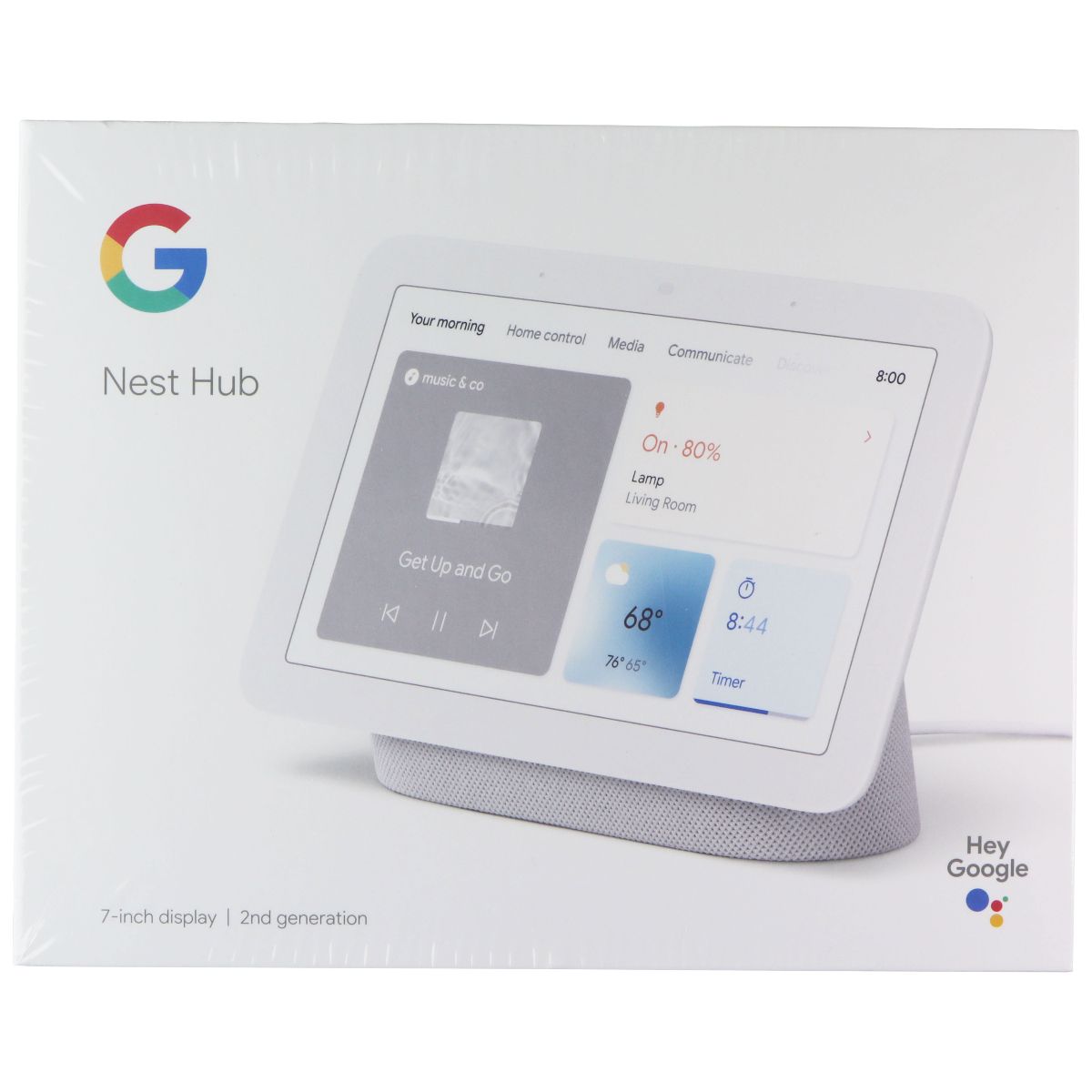 Google Nest Hub 7-inch Display 2nd Gen (GA01331-US) - Chalk Home Multimedia - Home Speakers & Subwoofers Google - Simple Cell Bulk Wholesale Pricing - USA Seller