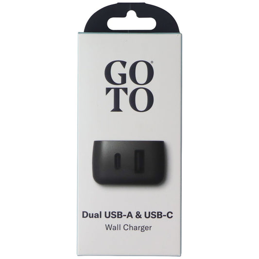 GoTo Dual 12W USB-A + 20W USB-C Wall Charger - Black Cell Phone - Chargers & Cradles GoTo - Simple Cell Bulk Wholesale Pricing - USA Seller
