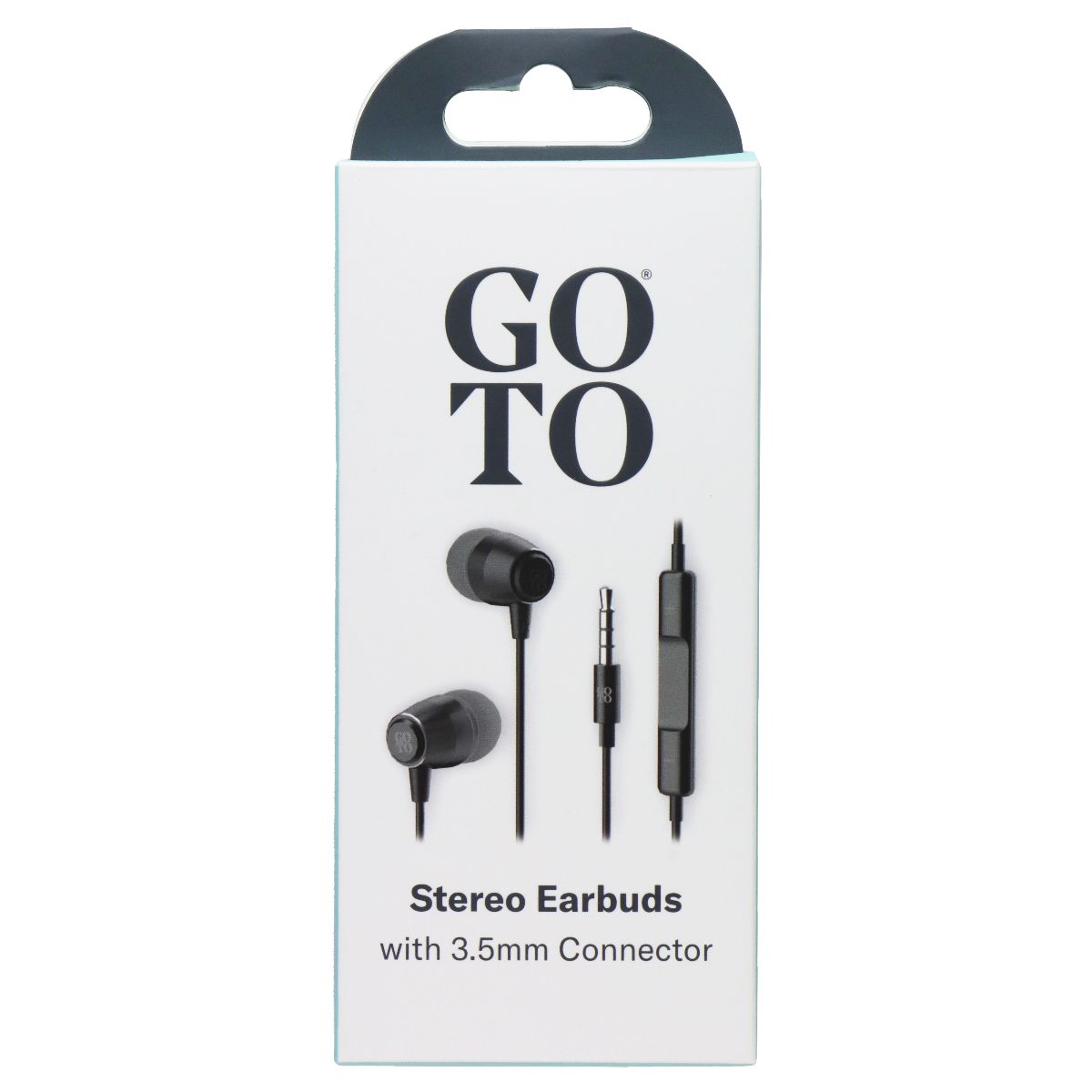 GoTo Stereo Earbuds with 3.5mm Connector - Black Cell Phone - Headsets GoTo - Simple Cell Bulk Wholesale Pricing - USA Seller