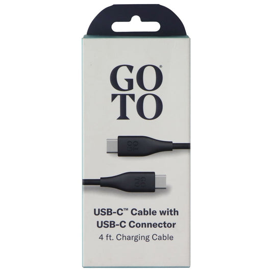 GoTo (4-Foot) Charging Cable with USB-C to USB-C Connectors - Black Cell Phone - Cables & Adapters GoTo - Simple Cell Bulk Wholesale Pricing - USA Seller