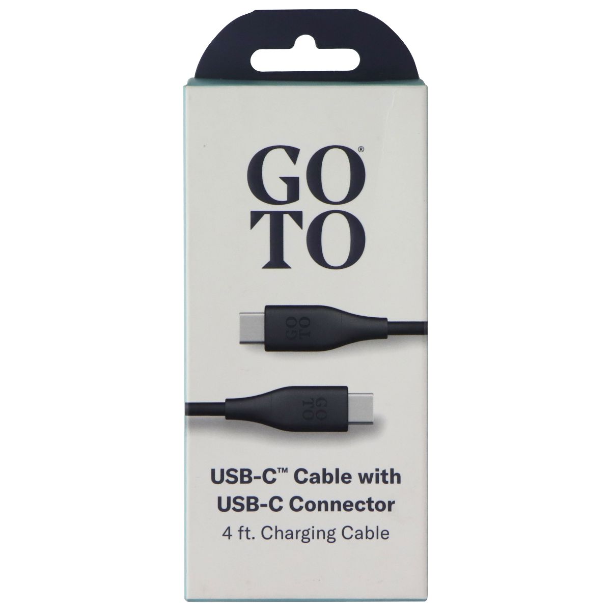 GoTo (4-Foot) Charging Cable with USB-C to USB-C Connectors - Black Cell Phone - Cables & Adapters GoTo - Simple Cell Bulk Wholesale Pricing - USA Seller