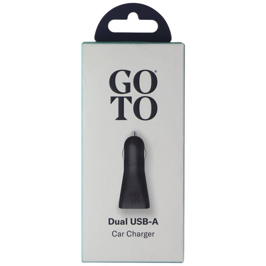 GoTo Dual USB-A (12-Watt) Car Charger for Smartphones, Tablets, and More - Blk Cell Phone - Chargers & Cradles GoTo    - Simple Cell Bulk Wholesale Pricing - USA Seller