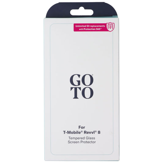 GoTo Tempered Glass Screen Protector with Easy Install for T-Mobile Revvl 8 Cell Phone - Screen Protectors GoTo - Simple Cell Bulk Wholesale Pricing - USA Seller
