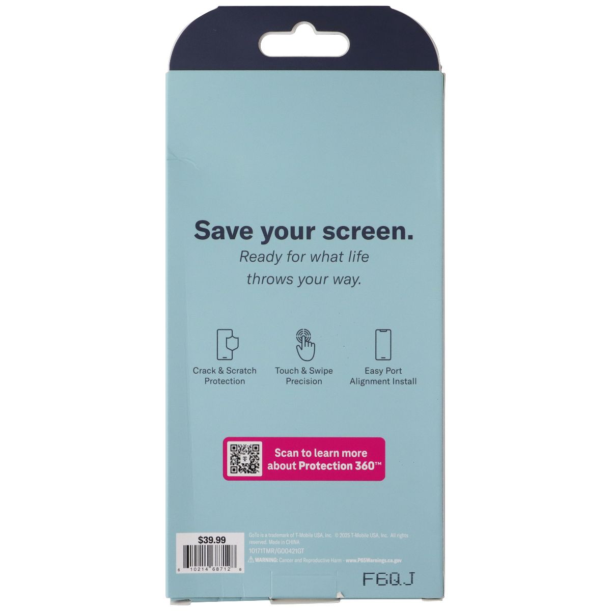 GoTo Tempered Glass Screen Protector with Easy Install for T-Mobile Revvl 8 Cell Phone - Screen Protectors GoTo - Simple Cell Bulk Wholesale Pricing - USA Seller