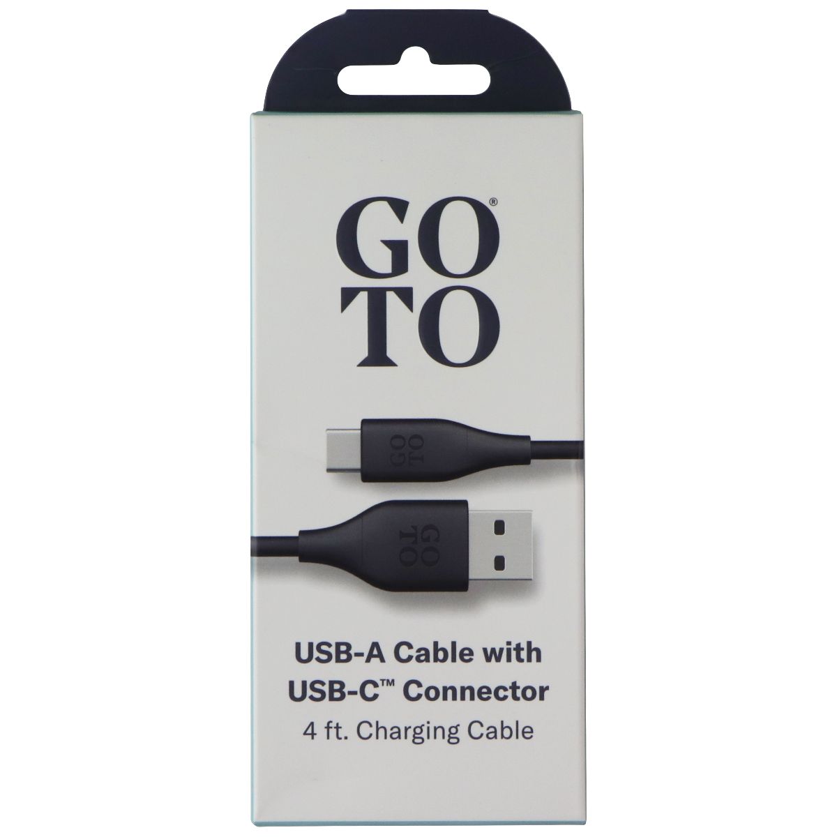 GoTo (4-Foot) Charging Cable with USB-A to USB-C Connectors - Black Cell Phone - Cables & Adapters GoTo - Simple Cell Bulk Wholesale Pricing - USA Seller