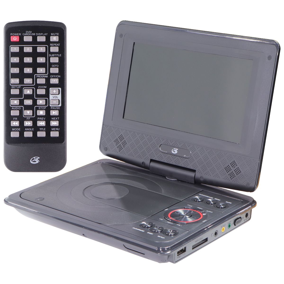 GPX 7-inch Standard Portable DVD Player with Remote - USB-A/SD Card/AV IN/AV OUT Home Multimedia - DVD & Blu - ray Players GPX - Simple Cell Bulk Wholesale Pricing - USA Seller