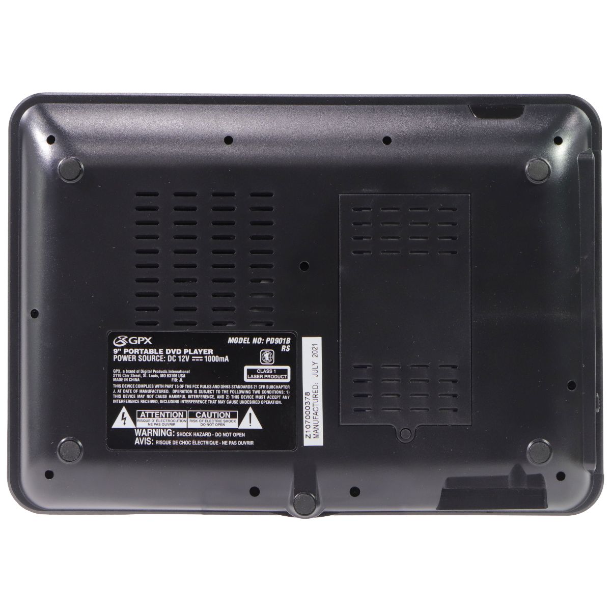 GPX 9-inch Standard Portable DVD Player with Remote - AV Out/Playback Controls Home Multimedia - DVD & Blu - ray Players GPX - Simple Cell Bulk Wholesale Pricing - USA Seller