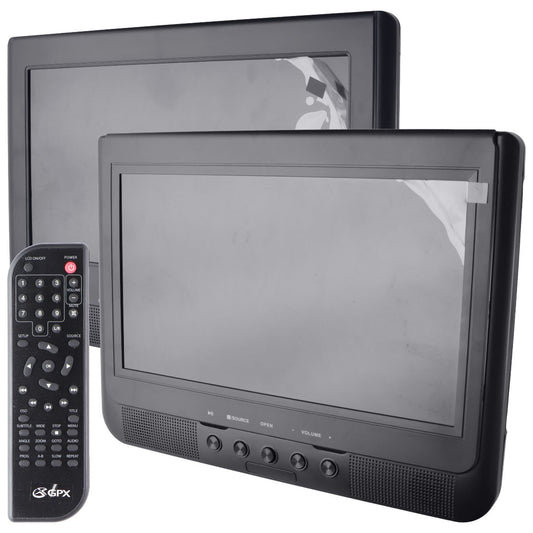 GPX Dual Screen Portable DVD Player Kit - Black (PD10104DG) Home Multimedia - DVD & Blu - ray Players GPX - Simple Cell Bulk Wholesale Pricing - USA Seller