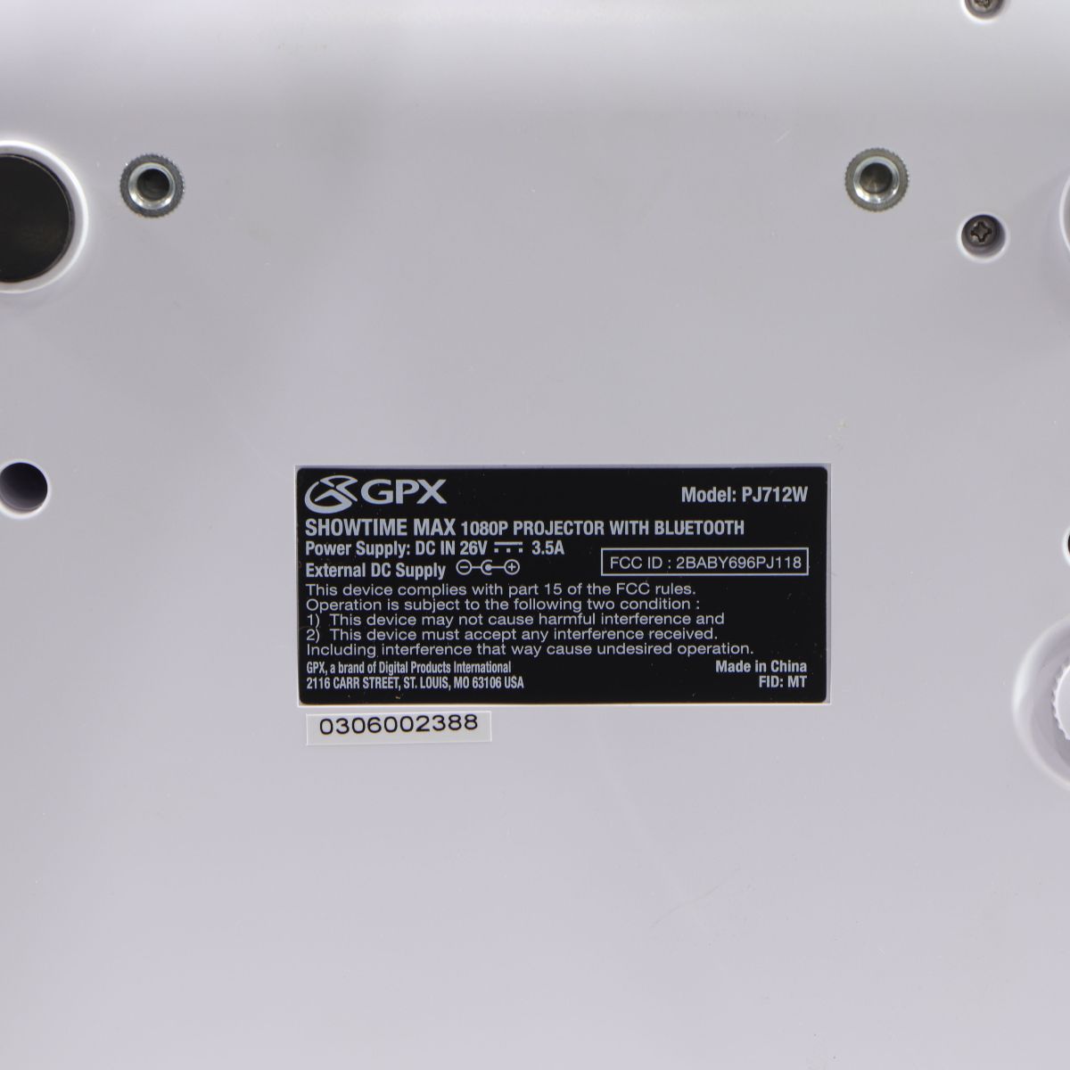 GPX Showtime Max 1080P Projector with Bluetooth (PJ712W) TV, Video & Home Audio - Home Theater Projectors GPX - Simple Cell Bulk Wholesale Pricing - USA Seller