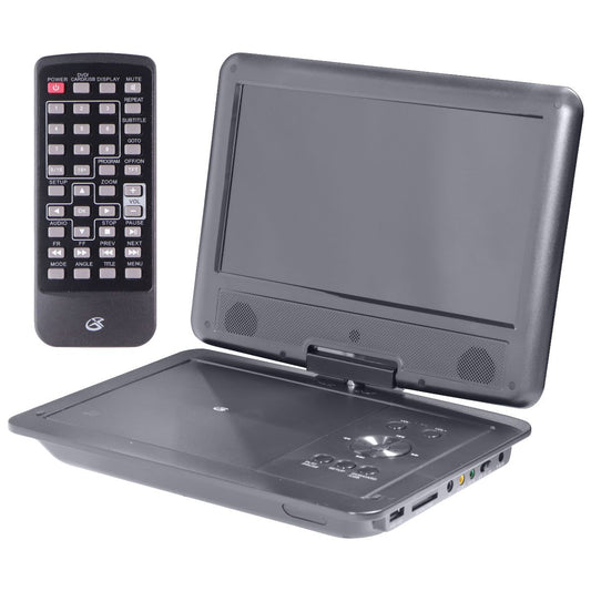 GPX 9-inch Standard Portable DVD Player with Remote - USB-A/SD Card/AV IN/AV OUT
