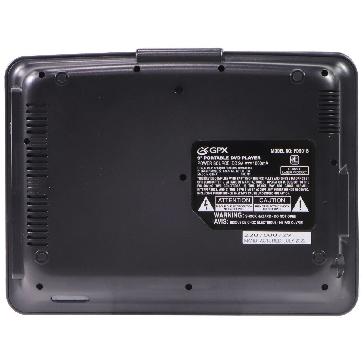 GPX 9-inch Standard Portable DVD Player with Remote - USB-A/SD Card/AV IN/AV OUT Home Multimedia - DVD & Blu - ray Players GPX - Simple Cell Bulk Wholesale Pricing - USA Seller