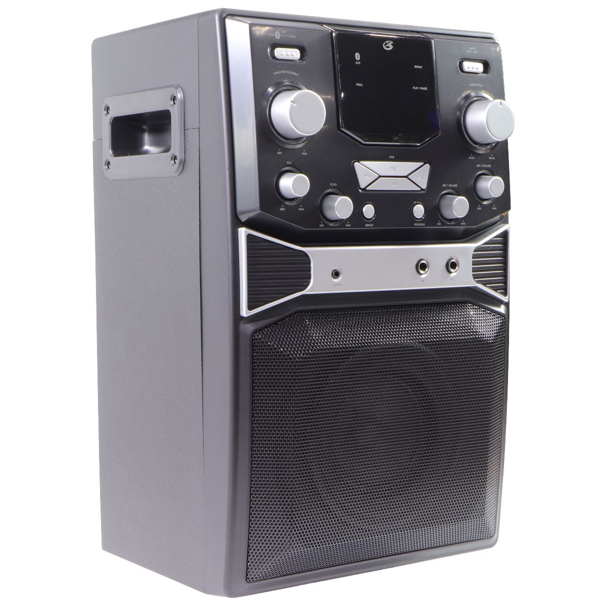 GPX Bluetooth Karaoke Machine with LED Lights and Microphone - Black (JB185B) Karaoke Entertainment - Complete Karaoke Systems GPX - Simple Cell Bulk Wholesale Pricing - USA Seller