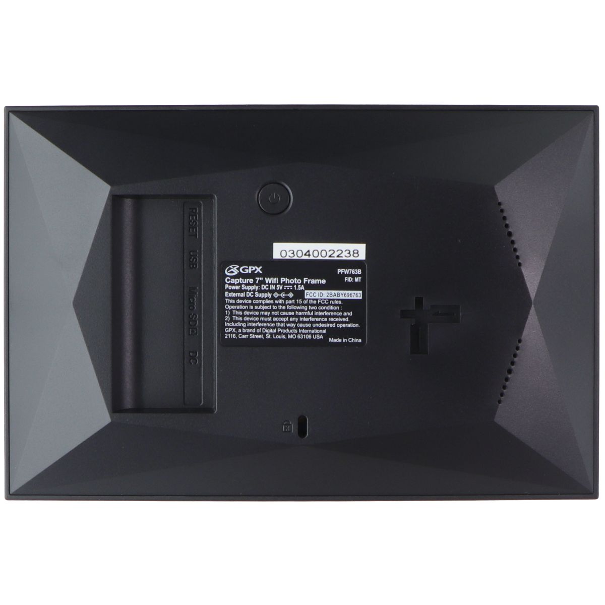 GPX Capture 7-inch Wi-Fi Photo Frame with USB, Micro SD, and App Upload - Black