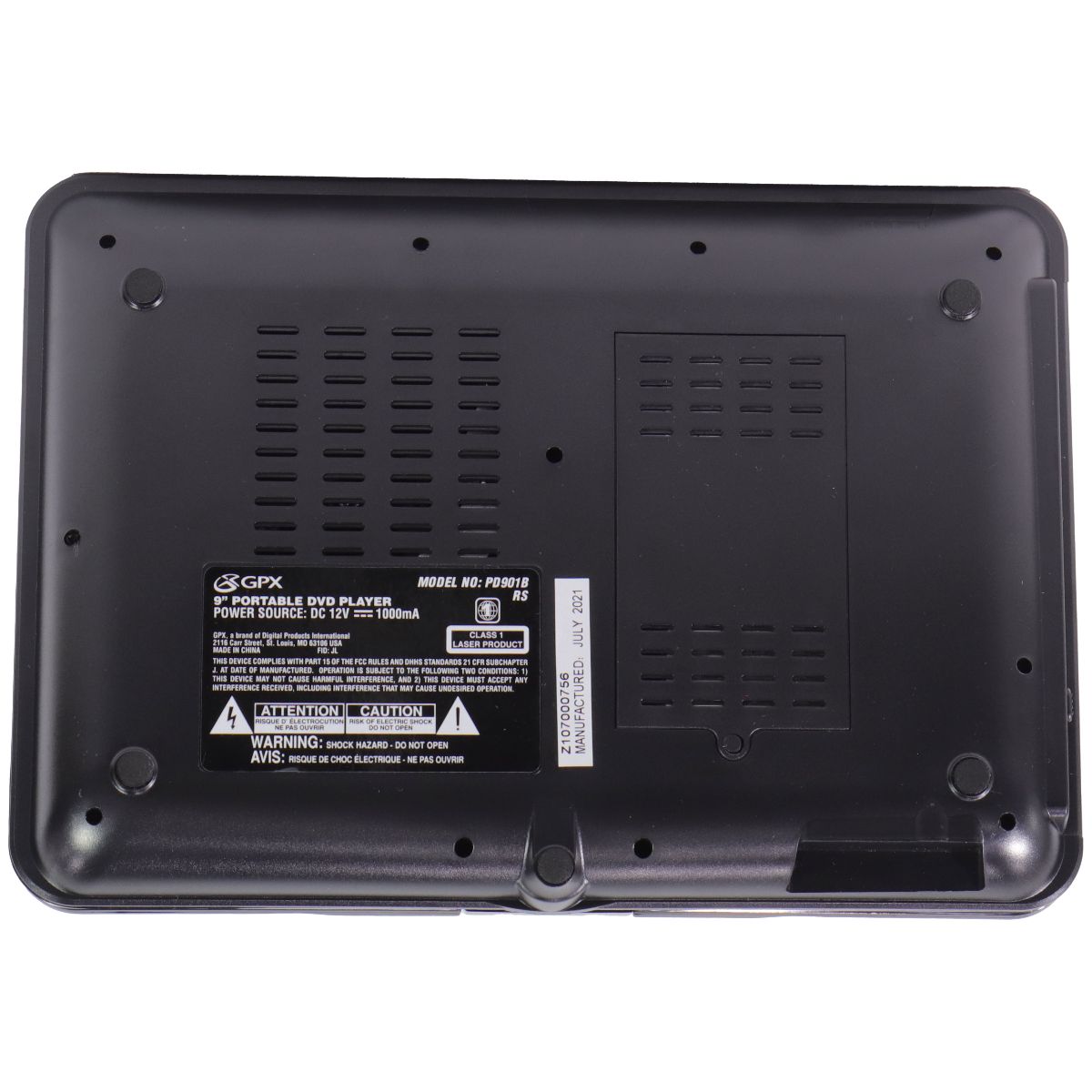 GPX 9-inch Portable DVD Player with Remote - Black (PD901B) Home Multimedia - DVD & Blu - ray Players GPX - Simple Cell Bulk Wholesale Pricing - USA Seller