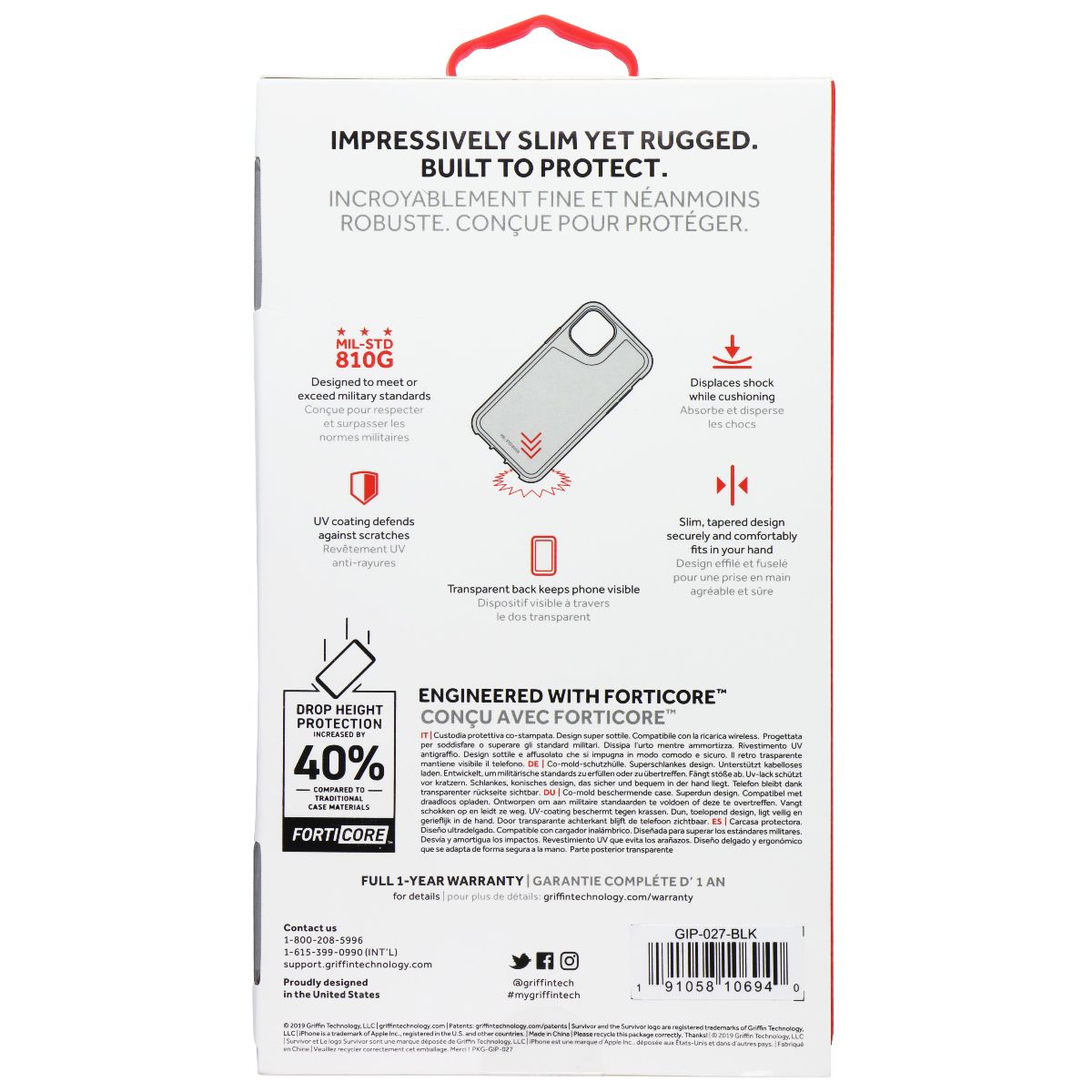 Griffin Survivor Strong Series Case for Apple iPhone 11 Pro Max - Black Cell Phone - Cases, Covers & Skins Griffin - Simple Cell Bulk Wholesale Pricing - USA Seller