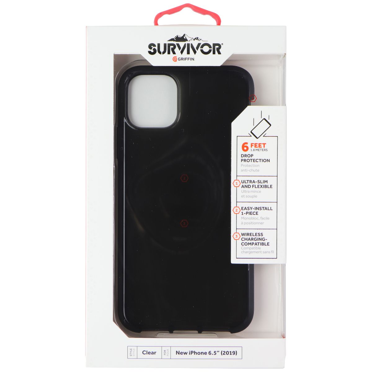Griffin Survivor Clear Series Case for Apple iPhone 11 Pro Max - Black Cell Phone - Cases, Covers & Skins Griffin - Simple Cell Bulk Wholesale Pricing - USA Seller