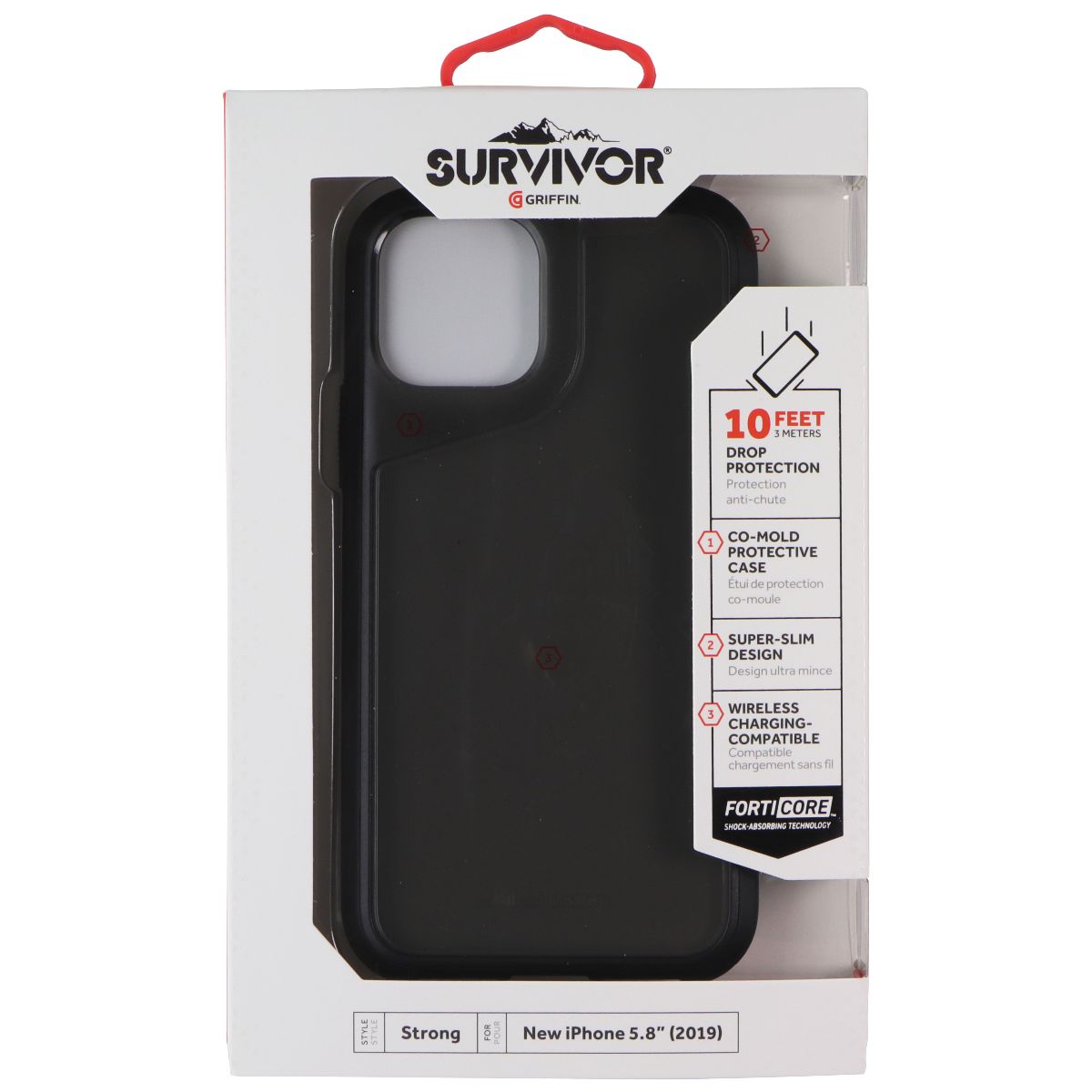 Griffin Survivor Strong Series Case for Apple iPhone 11 Pro - Black Cell Phone - Cases, Covers & Skins Griffin - Simple Cell Bulk Wholesale Pricing - USA Seller