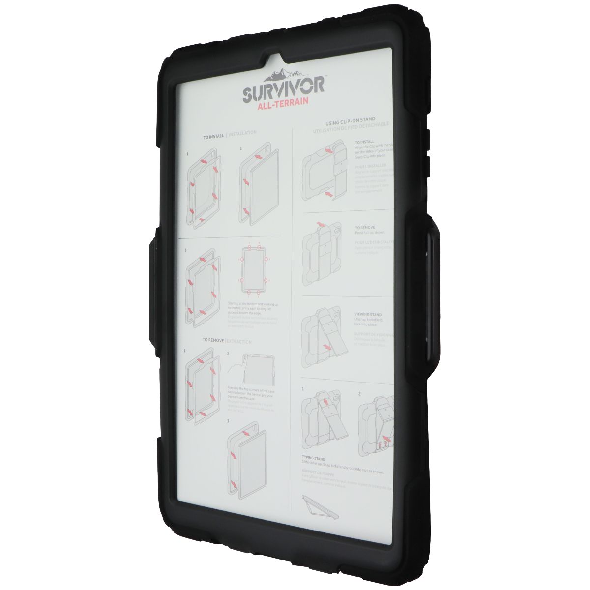 Griffin Survivor All Terrain Case for Samsung Galaxy Tab A 10.1 (2019) - Black iPad/Tablet Accessories - Cases, Covers, Keyboard Folios Griffin - Simple Cell Bulk Wholesale Pricing - USA Seller