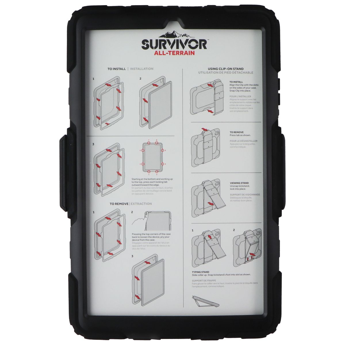 Griffin Survivor All Terrain Case for Samsung Galaxy Tab A 10.1 (2019) - Black iPad/Tablet Accessories - Cases, Covers, Keyboard Folios Griffin - Simple Cell Bulk Wholesale Pricing - USA Seller