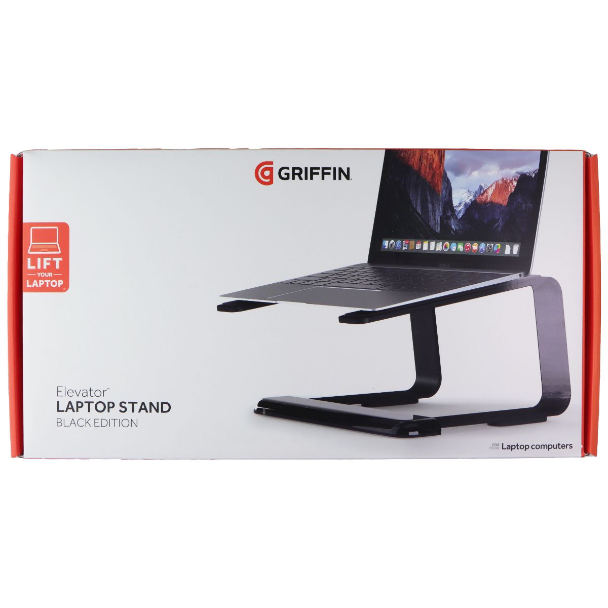 Griffin Elevator Aluminum Laptop Stand for All Size Laptops - Black Computer Accessories - Stands, Holders & Car Mounts Griffin - Simple Cell Bulk Wholesale Pricing - USA Seller