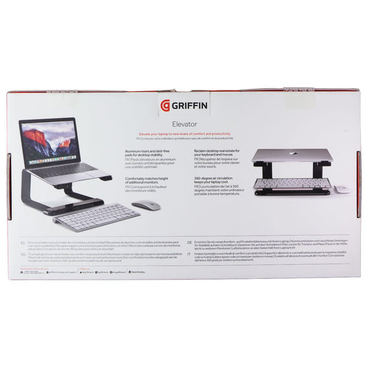 Griffin Elevator Aluminum Laptop Stand for All Size Laptops - Black Computer Accessories - Stands, Holders & Car Mounts Griffin - Simple Cell Bulk Wholesale Pricing - USA Seller