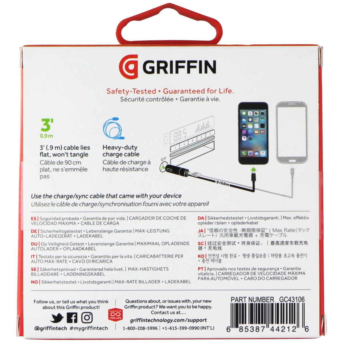 Griffin PowerJolt Dual Car Charger w/ Lightning 8-Pin Connector - Black / Gray Cell Phone - Chargers & Cradles Griffin - Simple Cell Bulk Wholesale Pricing - USA Seller