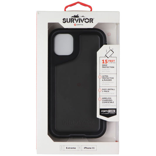 Griffin Survivor Extreme Case for Apple iPhone 11 - Black/Gray Cell Phone - Cases, Covers & Skins Griffin - Simple Cell Bulk Wholesale Pricing - USA Seller