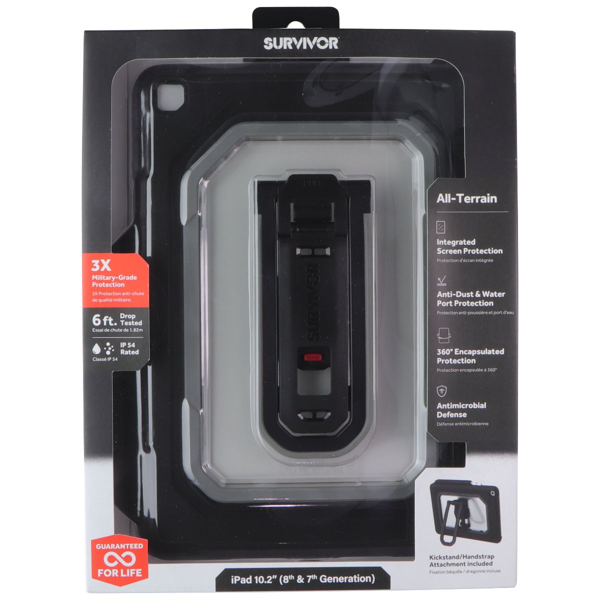 Griffin Survivor All-Terrain Case for Apple iPad 10.2" (8th/7th Gen) - Black iPad/Tablet Accessories - Cases, Covers, Keyboard Folios Griffin - Simple Cell Bulk Wholesale Pricing - USA Seller