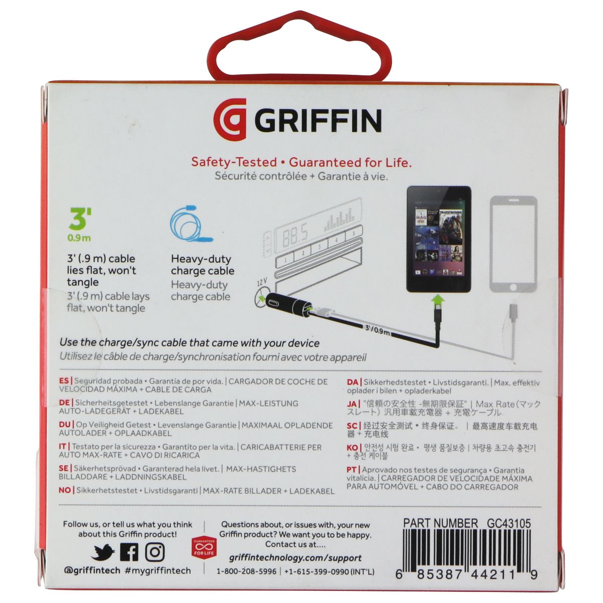 Griffin PowerJolt Dual Car Charger w/ Micro-USB Connector - Black / Gray Cell Phone - Chargers & Cradles Griffin - Simple Cell Bulk Wholesale Pricing - USA Seller