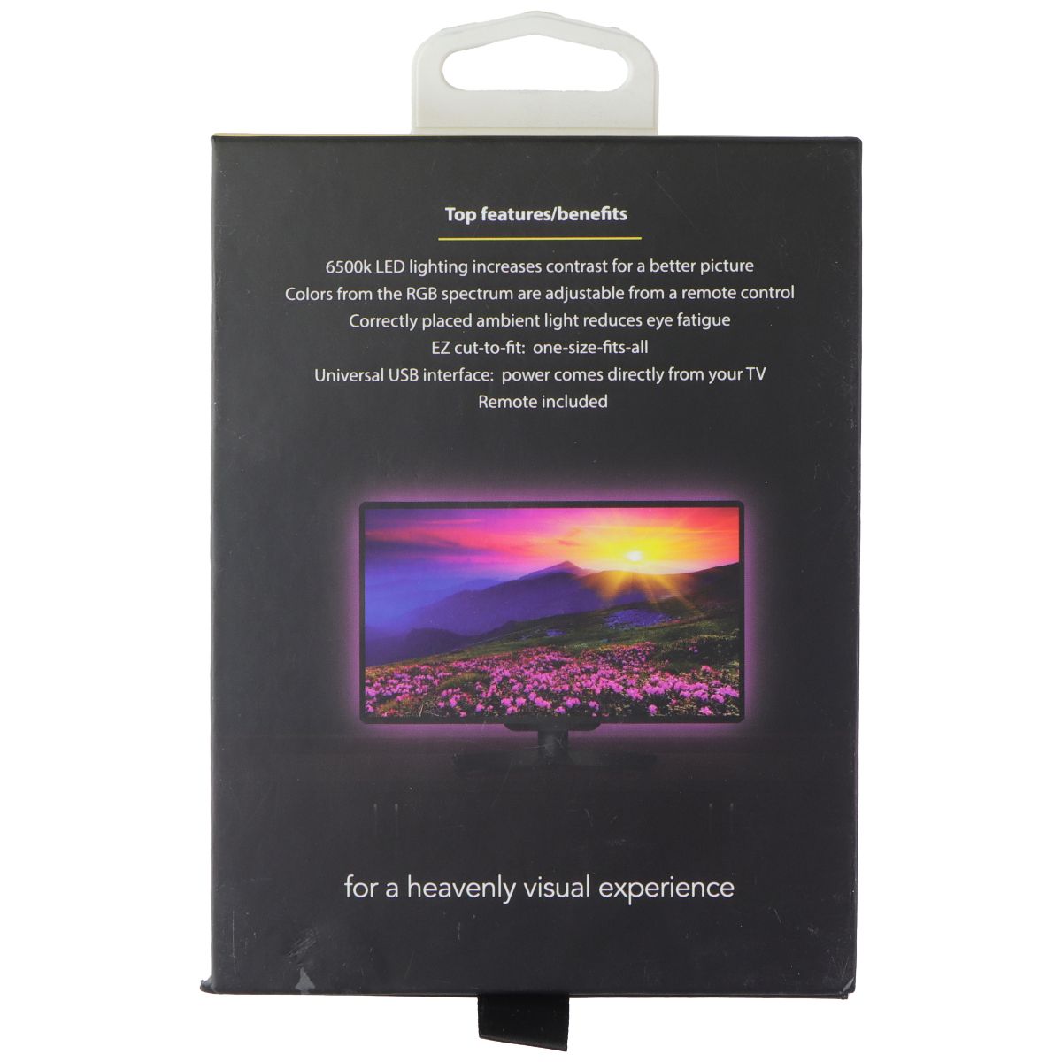 HALO (10-Ft) Ambient Bias Lighting USB LED Strip with Remote - White Lamps, Lighting & Ceiling Fans - Lighting Parts & Accessories Halo - Simple Cell Bulk Wholesale Pricing - USA Seller