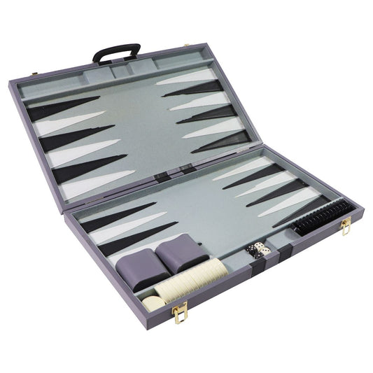 John N. Hansen Classic Game Collection 21-inch Backgammon - Gray *Missing 1 Dice Toys & Hobbies - Other Games John N. Hansen Co. - Simple Cell Bulk Wholesale Pricing - USA Seller