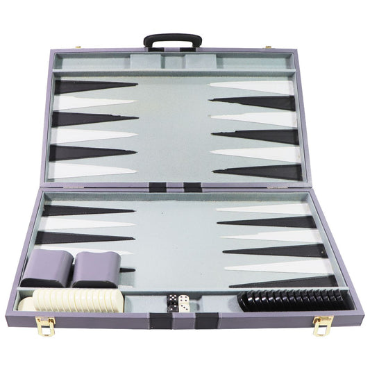 John N. Hansen Classic Game Collection 21-inch Backgammon - Gray *Missing 1 Dice Toys & Hobbies - Other Games John N. Hansen Co. - Simple Cell Bulk Wholesale Pricing - USA Seller