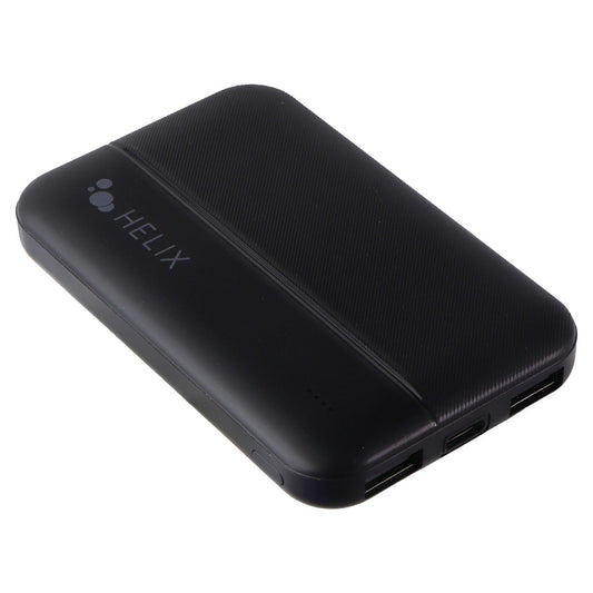 Helix 5,000 mAh Power Bank with Dual USB-A Ports & USB-C - Black