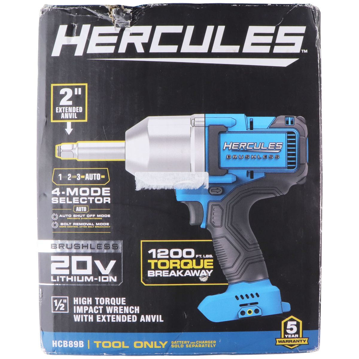 HERCULES 20V Brushless Cordless Impact Wrench w/Extended Anvil - Tool Only Home Improvement - Other Home Improvement Hercules - Simple Cell Bulk Wholesale Pricing - USA Seller