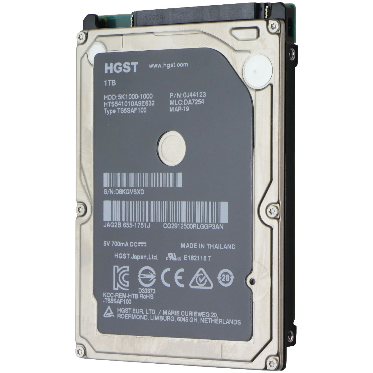 HGST (1TB) 2.5 SATA HDD 5400RPM Hard Drive (5K1000-1000) Digital Storage - Internal Hard Disk Drives, HDD HGST - Simple Cell Bulk Wholesale Pricing - USA Seller