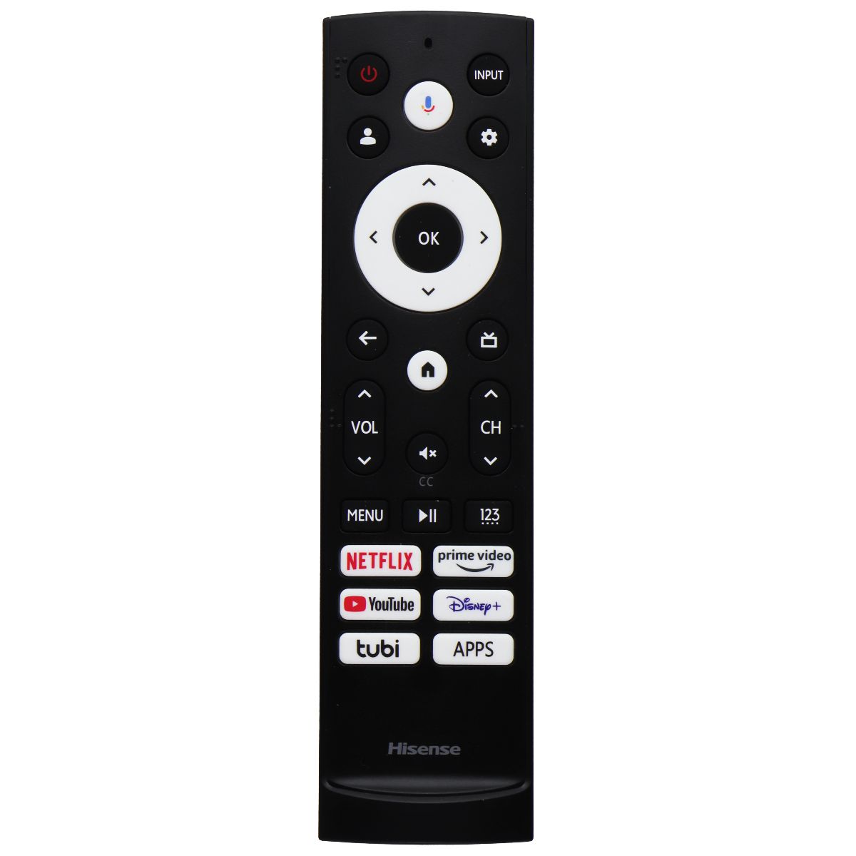 Hisense Remote Control (ERF3A90H) with Netflix/Prime/YouTube/Disney/tubi - Black TV, Video & Audio Accessories - Remote Controls Hisense    - Simple Cell Bulk Wholesale Pricing - USA Seller