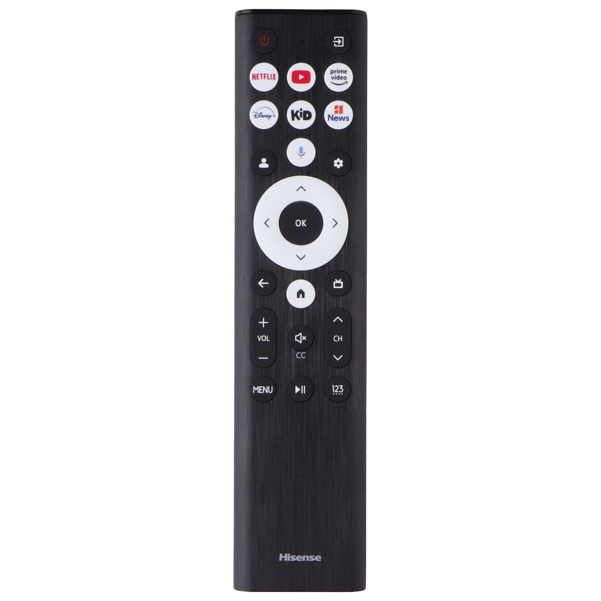 Hisense Voice Remote (ERF6L80HL) with Netflix/Youtube/Prime/Disney+/Kid/News TV, Video & Audio Accessories - Remote Controls Hisense - Simple Cell Bulk Wholesale Pricing - USA Seller