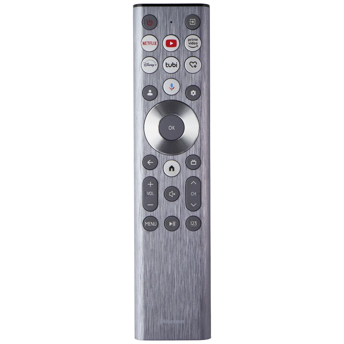 Hisense Remote Control (ERF6A80) for Select Hisense/Sharp TVs - Silver