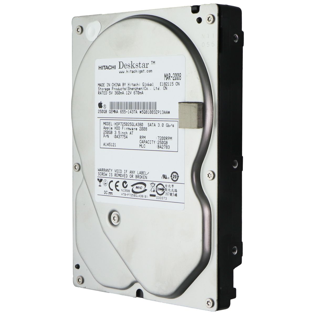 Hitachi Deskstar 250GB 3.5-inch SATA II HDD (HDP725025GLA380) Digital Storage - Internal Hard Disk Drives, HDD Hitachi - Simple Cell Bulk Wholesale Pricing - USA Seller