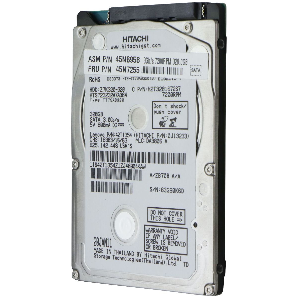 Hitachi Travelstar Z7K320 H2T3201672S7 SATA II 3.0Gbps 320GB 2.5-inch HDD Digital Storage - Solid State Drives Hitachi - Simple Cell Bulk Wholesale Pricing - USA Seller