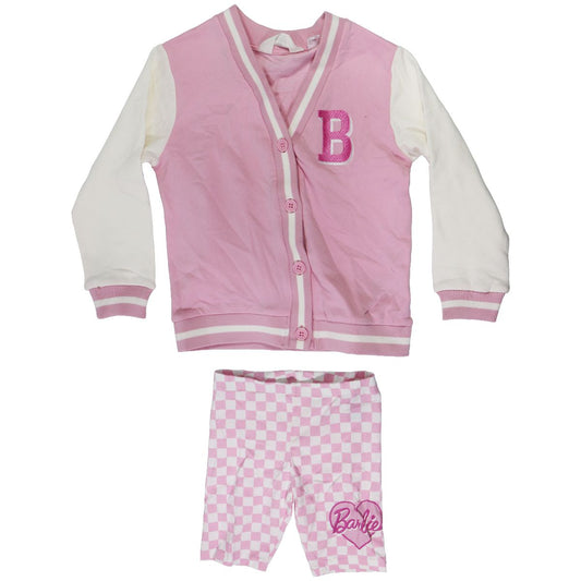 H&M Barbie Set - Letterman Style Sweater (6X/7) and Checkered Shorts (6) - Pink Other Sporting Goods H&M - Simple Cell Bulk Wholesale Pricing - USA Seller