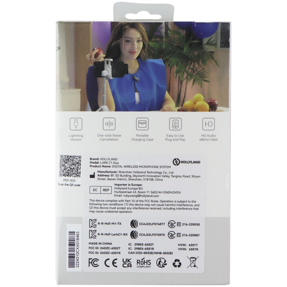 Hollyland Lark C1 Digital Wireless Microphone for Apple Devices (MFI Certified) Cell Phone - Other Accessories Hollyland - Simple Cell Bulk Wholesale Pricing - USA Seller