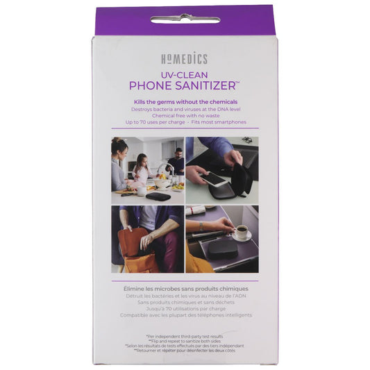 HoMedics UV-Clean Phone Sanitizer - Black (SAN-PH100-BK-EF) Cell Phone - Other Accessories Homedics - Simple Cell Bulk Wholesale Pricing - USA Seller
