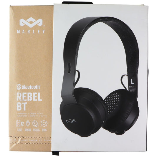 Marley Rebel Wireless Bluetooth On Ear Headphones w/ Mic - Black, Large Portable Audio - Headphones House Of Marley - Simple Cell Bulk Wholesale Pricing - USA Seller