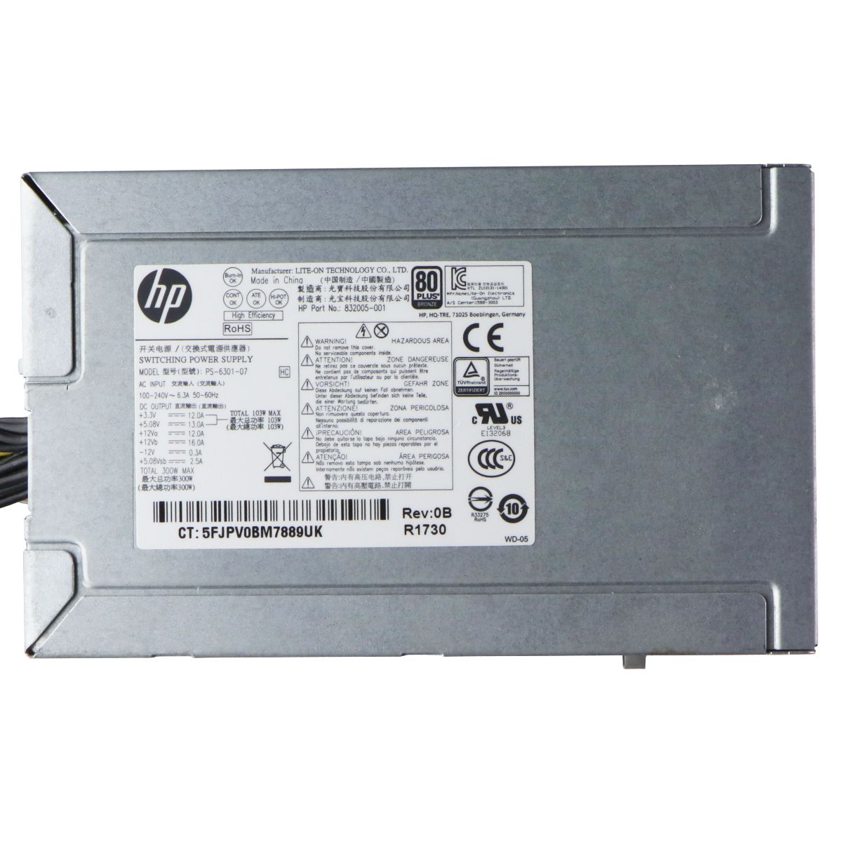 HP (300W) OEM Desktop Switching Power Supply (PS-6301-07) Computer Parts - Power Supplies HP - Simple Cell Bulk Wholesale Pricing - USA Seller