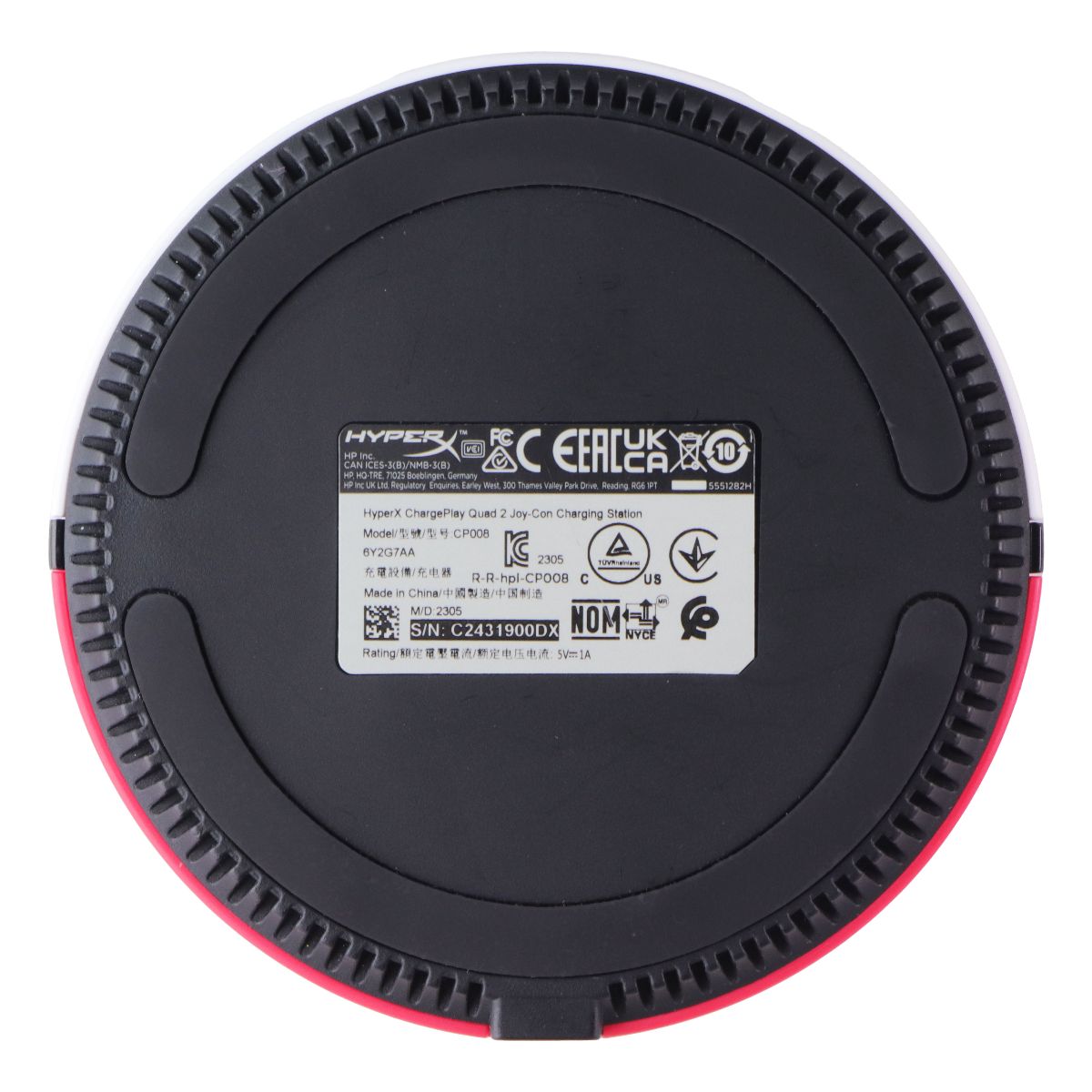 HyperX ChargePlay Quad 2 Joy-Con Charging Station (CP008) - Red/White/Black Gaming/Console - Chargers & Docks HyperX - Simple Cell Bulk Wholesale Pricing - USA Seller