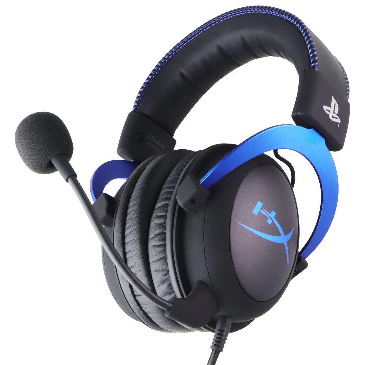 Official PlayStation Wired HyperX Cloud Gaming Headset for PS4/PS5 - Black/Blue Gaming/Console - Headsets HyperX - Simple Cell Bulk Wholesale Pricing - USA Seller