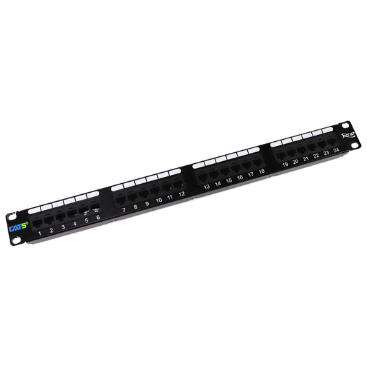 ICC Cat5e 24 Port 1U 19-inch Network Patch Panel - (ICMPP0245E) Black